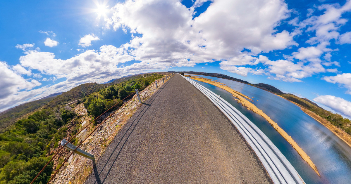 Panoramic view of Lake Mackenzie, Tasmania