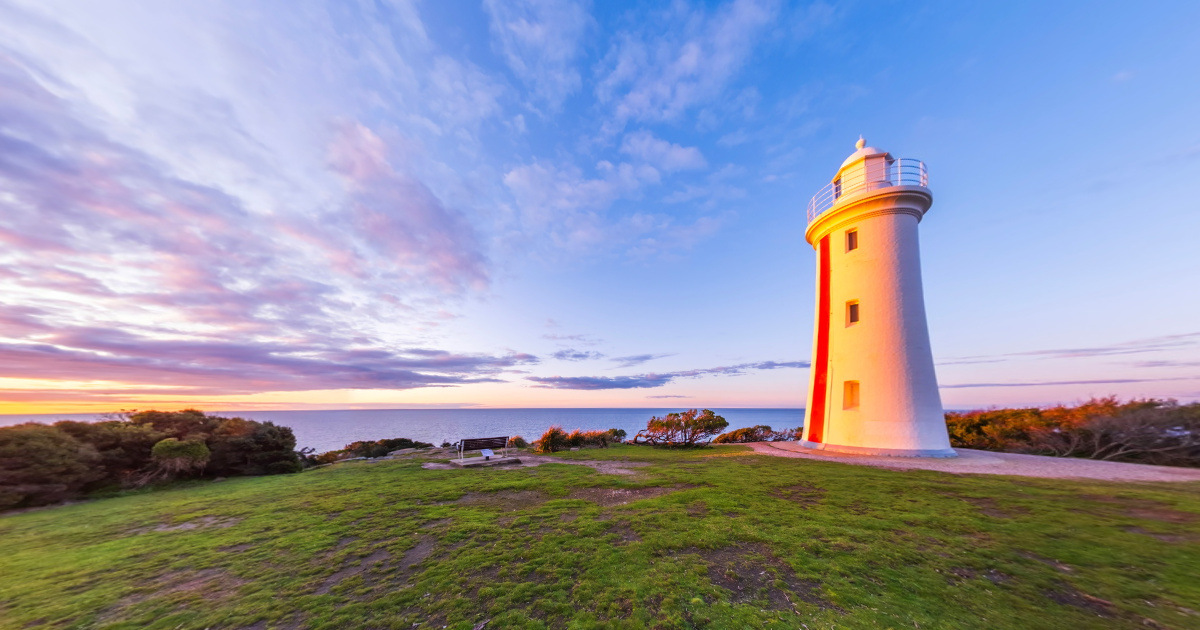 Panoramic view of Mersey Bluff Lighthouse, Tasmania