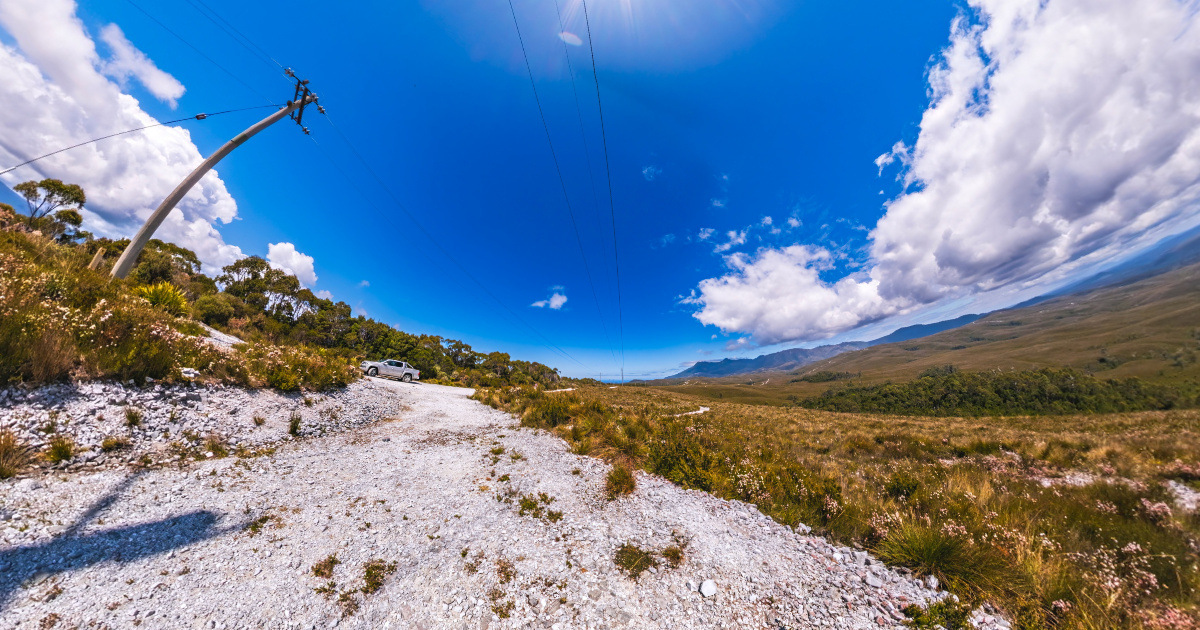 Panoramic view of Oonah Hill, Tasmania