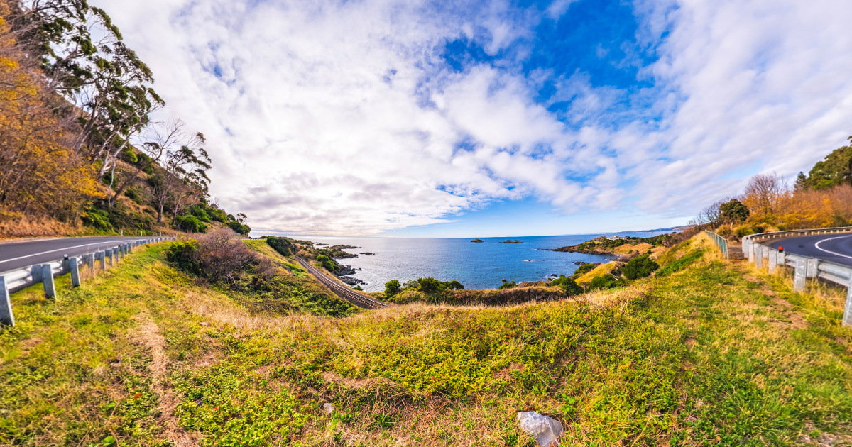 Panoramic view of Three Sisters Reserve Lookout, Tasmania