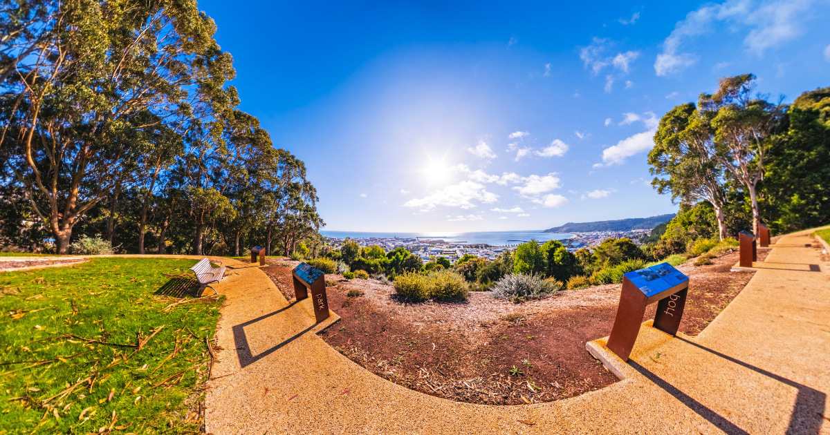 Panoramic view of Upper Burnie Lookout, Tasmania